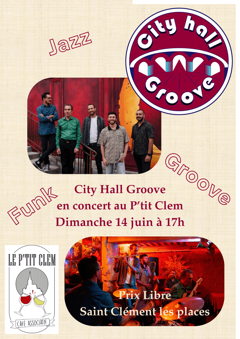 Concert City Hall Groove au P'tit Clem